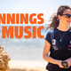 A photo of Extreme E driver Catie Munnings with the caption "Munnings on music"